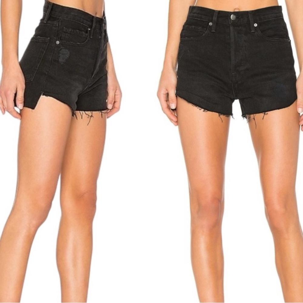 Frame Denim Le‎ Original Black Denim Shorts